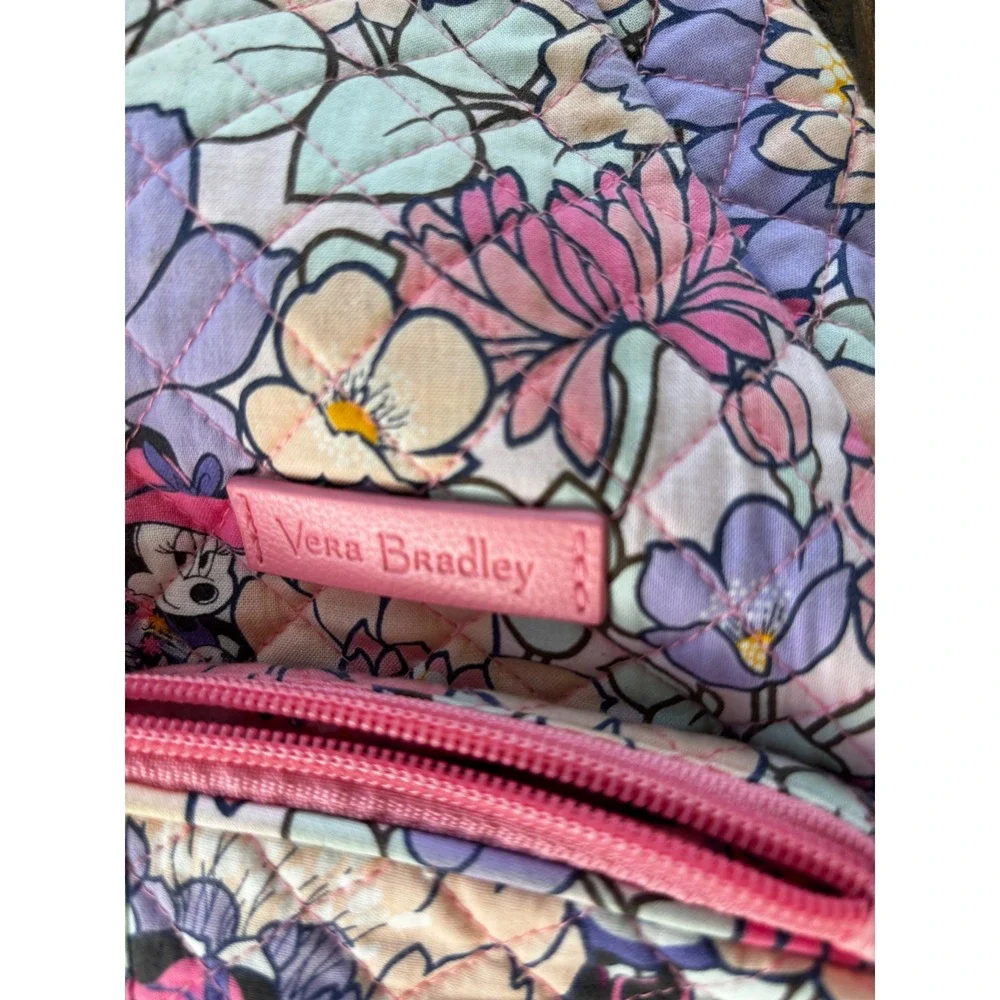 Vera Bradley Disney Minnie's Garden Party Sling Backpack Pink Mouse Quilted